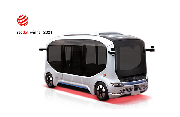 Yutong Autonomous Bus Xiaoyu 2.0, vant Red Dot Award, den mest autoritative og profesjonelle prisen for industriell design globalt.