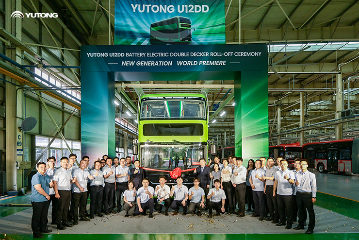Yutongs nye generasjon U12DD batterielektrisk dobbeltdekker imponerer publikum!