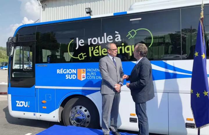 Europes First Pure Electric Intercity Line Opened, Yutong Pure Electric Bus Entering Provence Europes First Pure Electric Intercity Line Opened, Yutong Pure Electric Bus Entering Provence