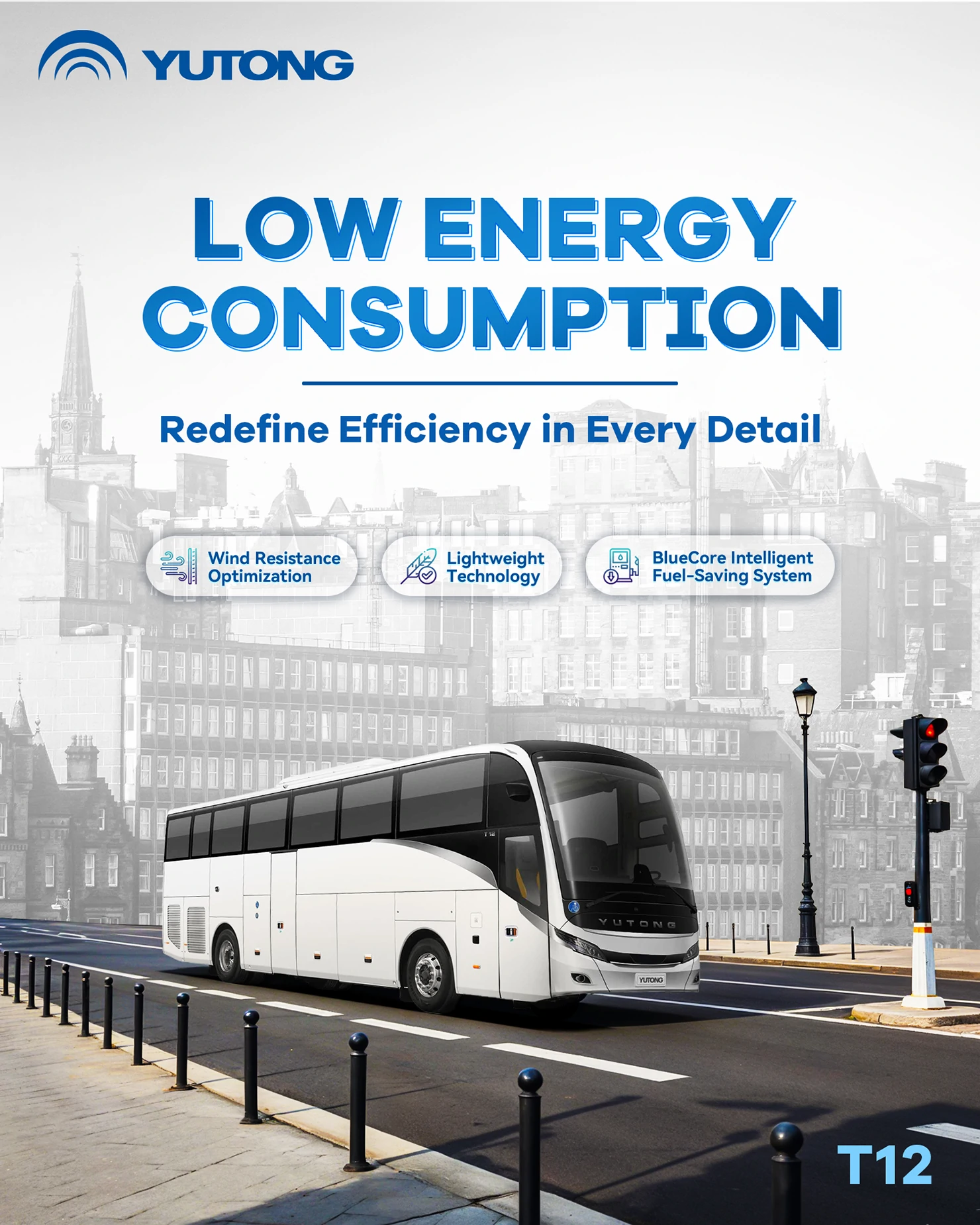 T12 Premium Tourist Coach — din partner for pålitelig, komfortabel og fremtidsrettet transport.